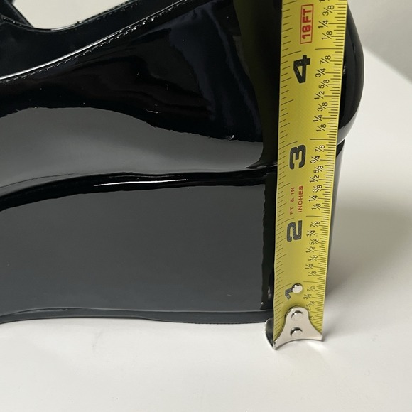 New Larroude Blair Platform Shoes Sz 8 Black Patent Mary Janes Whimsigoth No Box - Picture 11 of 11
